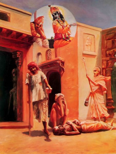 The Blessed Lord said: The wise lament neither for the living nor the dead.